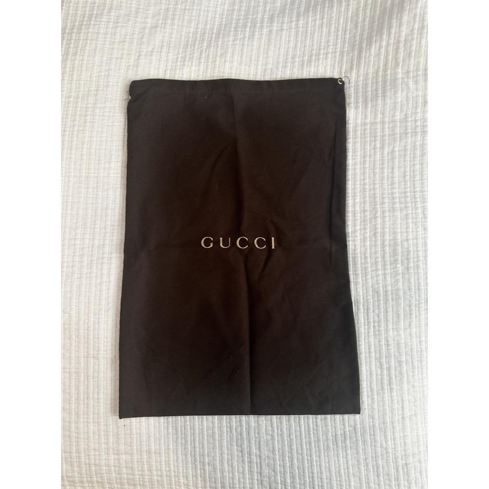 Gucci Brown Shoe Dust Bag‎ Drawstring 17x11.5" Authentic